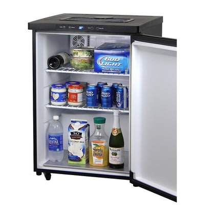 Kegco Digital Kombucharator - Black Cabinet with Matte Black Door