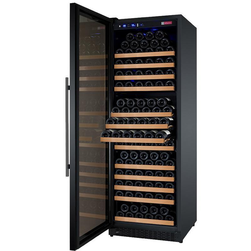 Allavino 177 Bottle Single Zone Black Wine Refrigerator