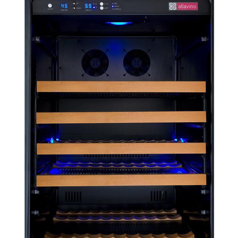 Allavino 177 Bottle Single Zone Black Wine Refrigerator