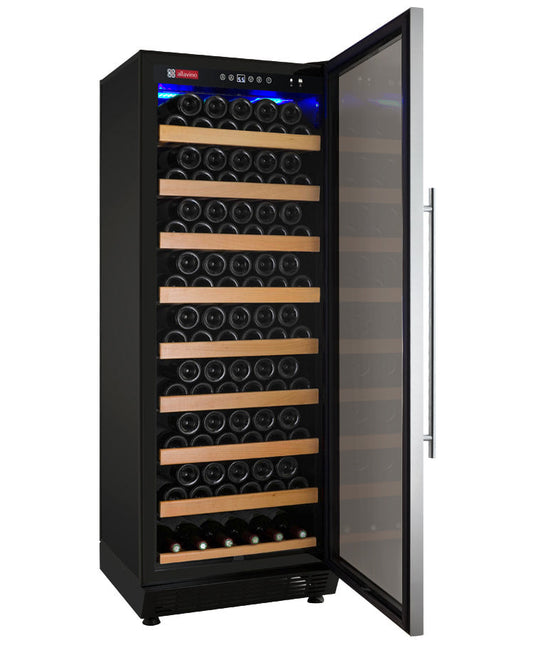 24" Wide Vite II Tru-Vino 99 Bottle Single Zone Stainless Steel Right Hinge Wine Refrigerator