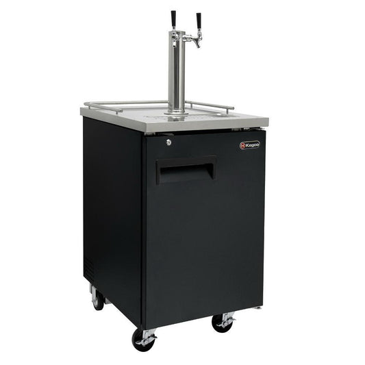 Kegco Commercial Grade Dual Two Keg Tap Faucet Kegerator - Black