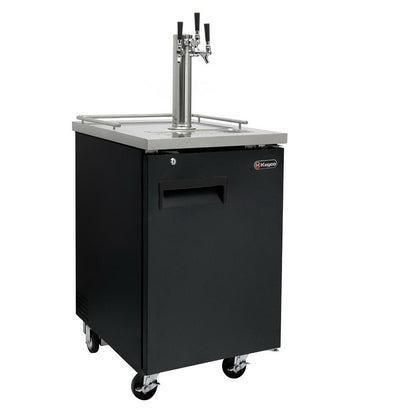 Kegco Three Tap Commercial Kombucharator Kombucha Keg Dispenser - Black