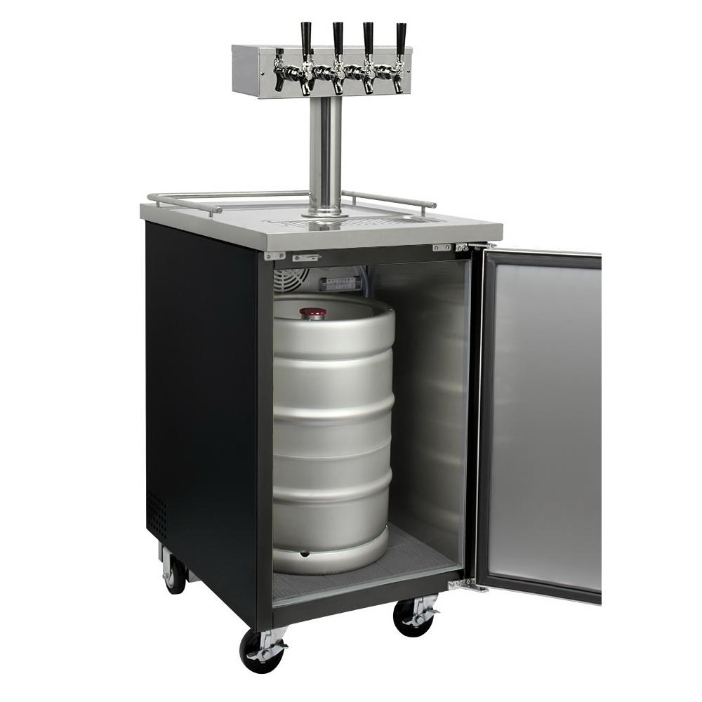 Kegco Four Tap Commercial Grade Kegerator - Black