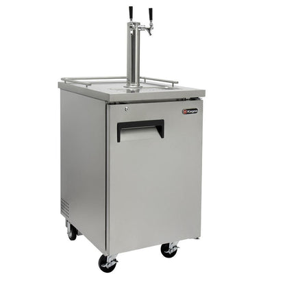 Kegco Commercial Grade Dual Two Keg Tap Faucet Kegerator - All Stainless Steel Unit7