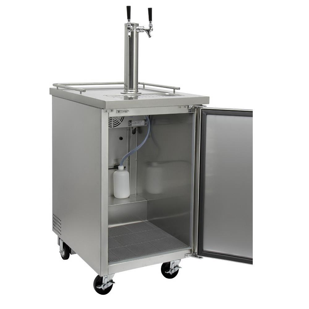Kegco Commercial Grade Dual Two Keg Tap Faucet Kegerator - All Stainless Steel Unit7