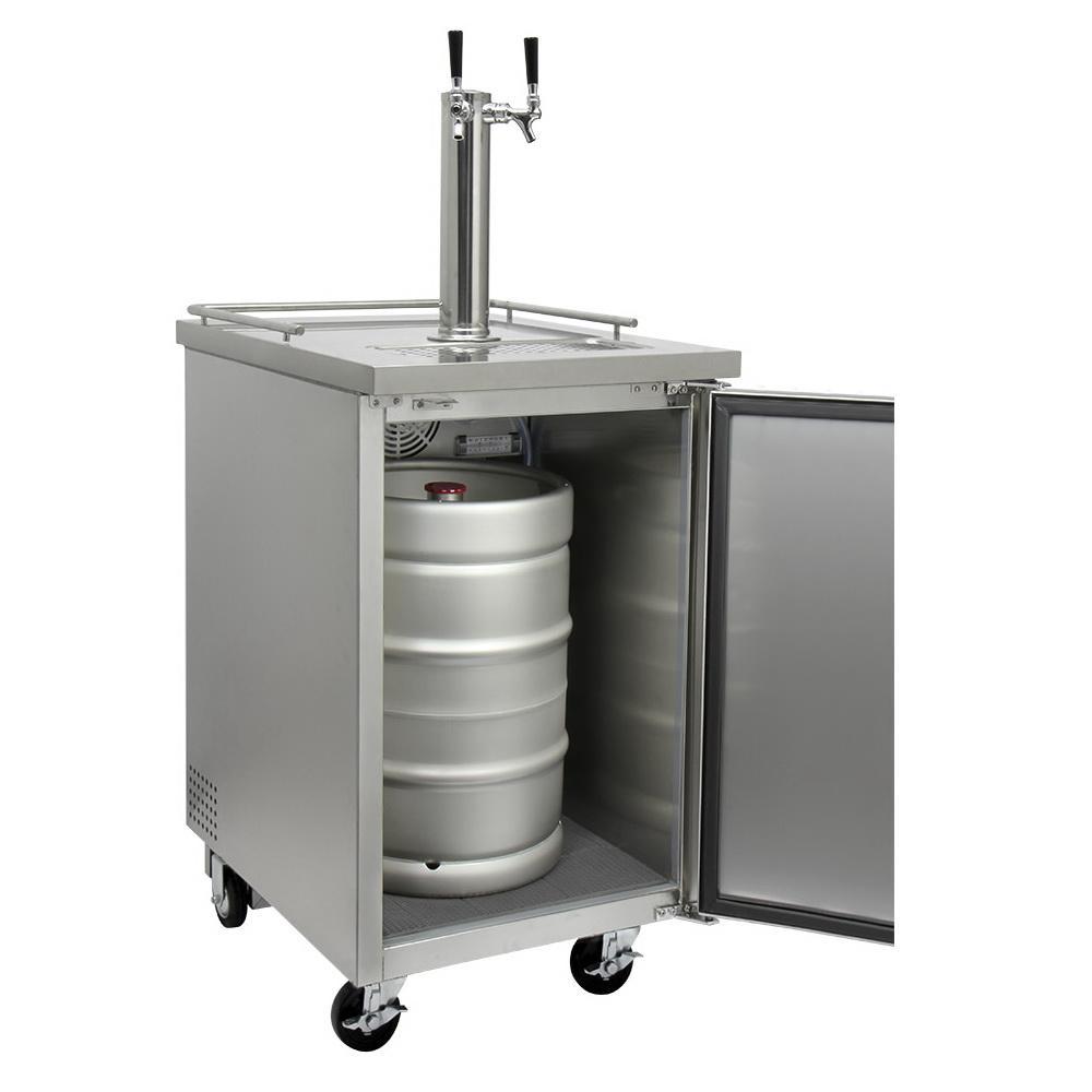 Kegco Commercial Grade Dual Two Keg Tap Faucet Kegerator - All Stainless Steel Unit7