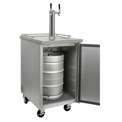 Kegco Commercial Grade Dual Two Keg Tap Faucet Kegerator - All Stainless Steel Unit7
