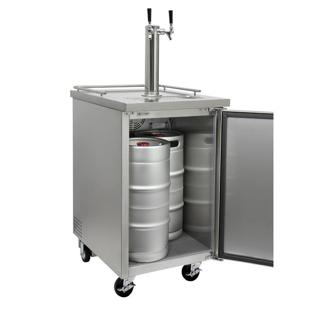 Kegco Commercial Grade Dual Two Keg Tap Faucet Kegerator - All Stainless Steel Unit7