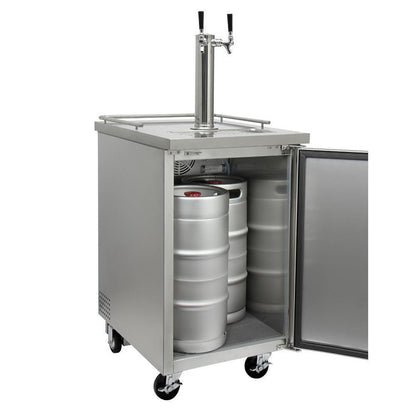 Kegco Commercial Grade Dual Two Keg Tap Faucet Kegerator - All Stainless Steel Unit7