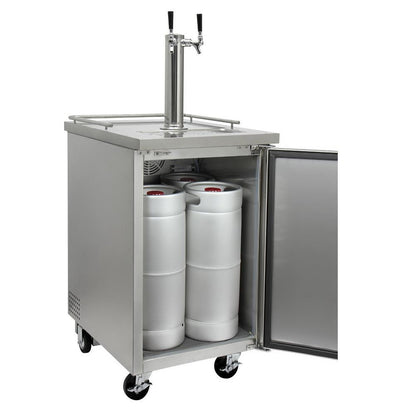 Kegco Commercial Grade Dual Two Keg Tap Faucet Kegerator - All Stainless Steel Unit7