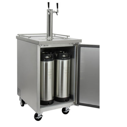 Kegco Commercial Grade Dual Two Keg Tap Faucet Kegerator - All Stainless Steel Unit7