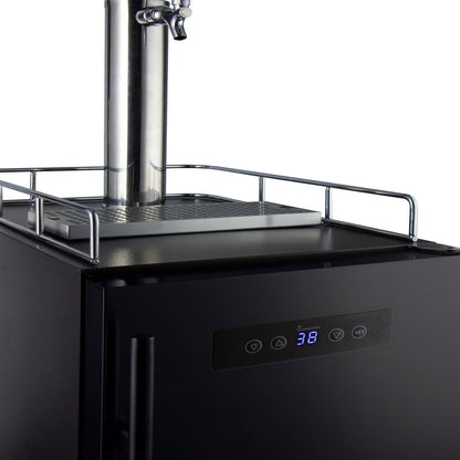 Kegco 15" Wide Homebrew Single Tap Black Commercial Kegerator