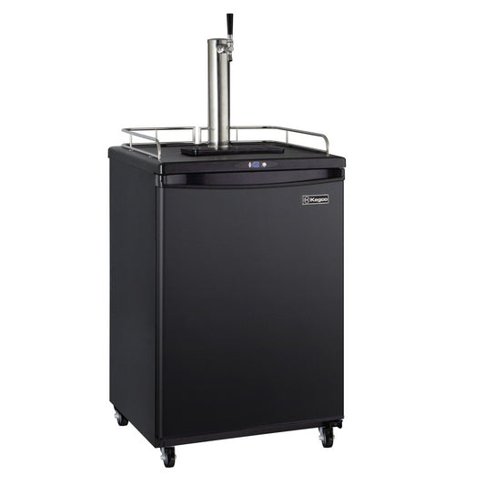 Kegco Full Size Commercial Grade Digital Kombucha Dispenser - Black Cabinet with Black Door