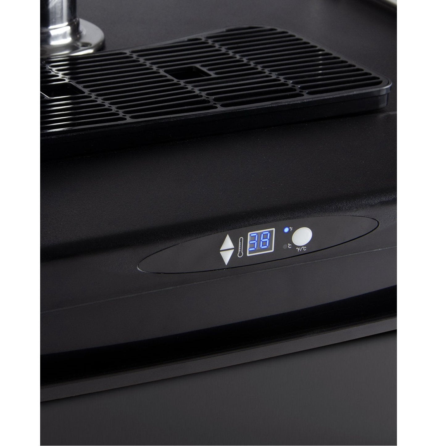 Kegco Dual Faucet Commercial Grade Digital Kombucharator - Black Cabinet with Black Door